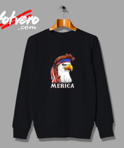 Eagle Mullet 4th Of July Usa American Flag Merica Vintage Sweatshirt Design