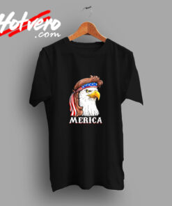 Eagle Mullet 4th Of July Usa American Flag Merica Vintage T shirt