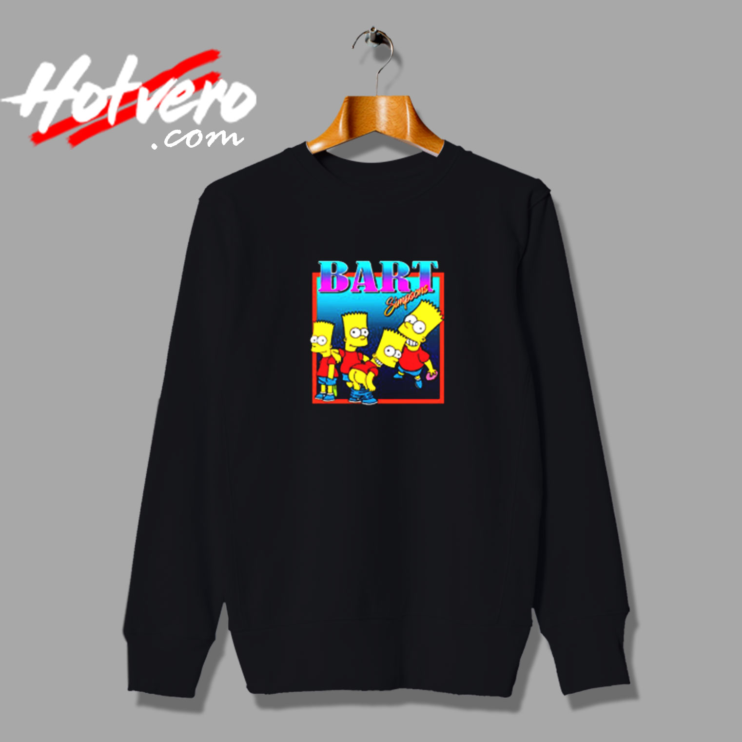 Famous Characters Bart Simpsons Figure Vintage Sweatshirt Design