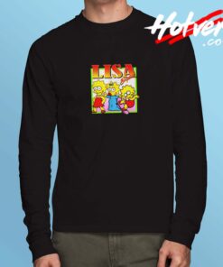 Famous Characters Lisa Simpsons Figure Long Sleeve Tshirt