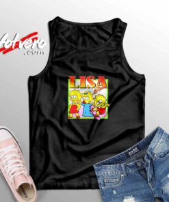 Famous Characters Lisa Simpsons Figure Sleeveless Shirt