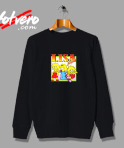 Famous Characters Lisa Simpsons Figure Vintage Sweatshirt Design