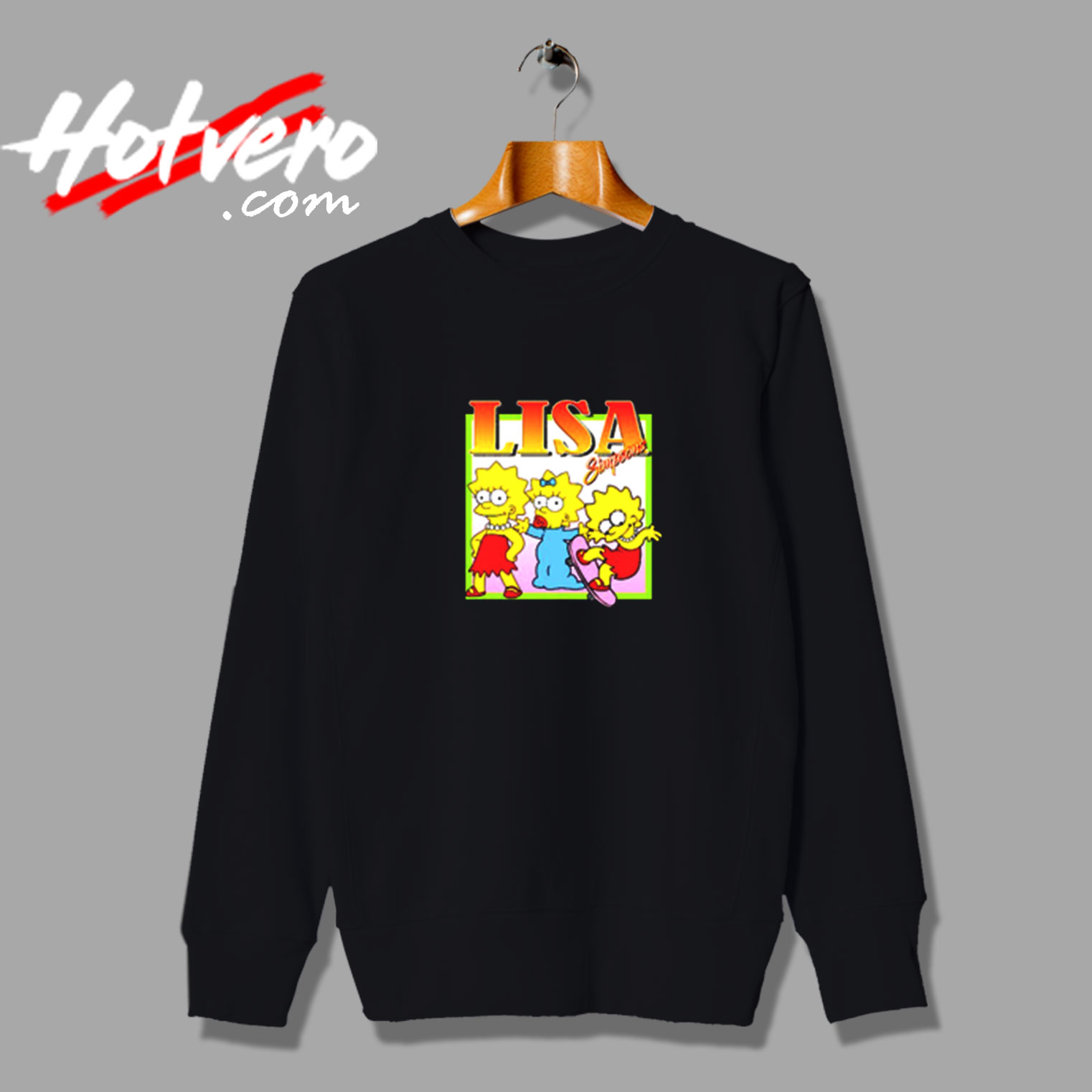 Famous Characters Lisa Simpsons Figure Vintage Sweatshirt Design