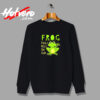 Fully Rely On God Christian Frog Lover Frog Vintage Sweatshirt Design