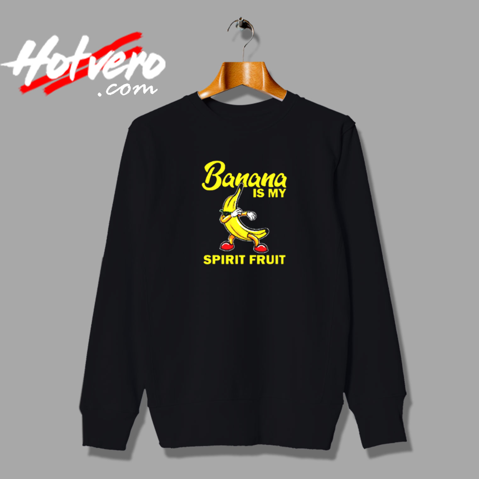 Funny Banana Is My Spirit Food Lover Gift Quote Love Vintage Sweatshirt Design