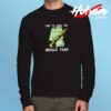 Funny Christmas Pun Festive Mistletoe Frog Toad Long Sleeve Tshirt