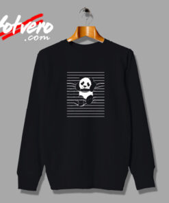 Funny Cute Panda Vintage Sweatshirt Design