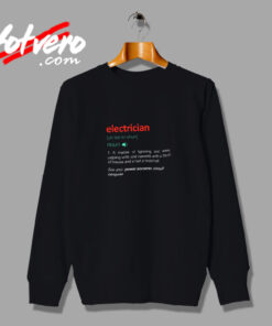 Funny Electrician Vintage Sweatshirt Design