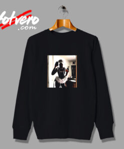 Funny Maid Lebron Selfie Parody Vintage Sweatshirt Design