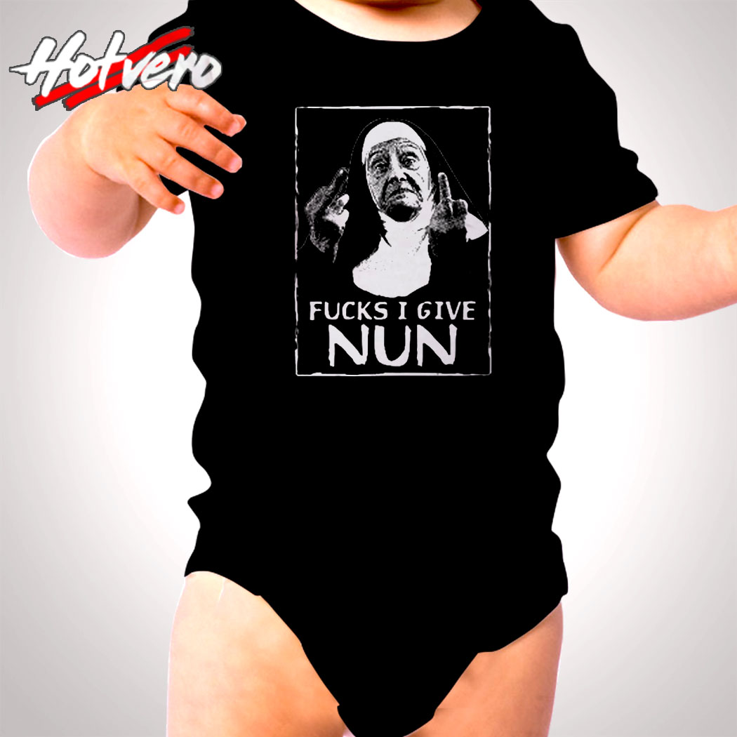 Funny Shirt Nun Middle Finger Cute Baby Clothes