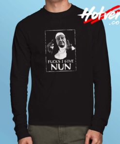 Funny Shirt Nun Middle Finger Long Sleeve Tshirt