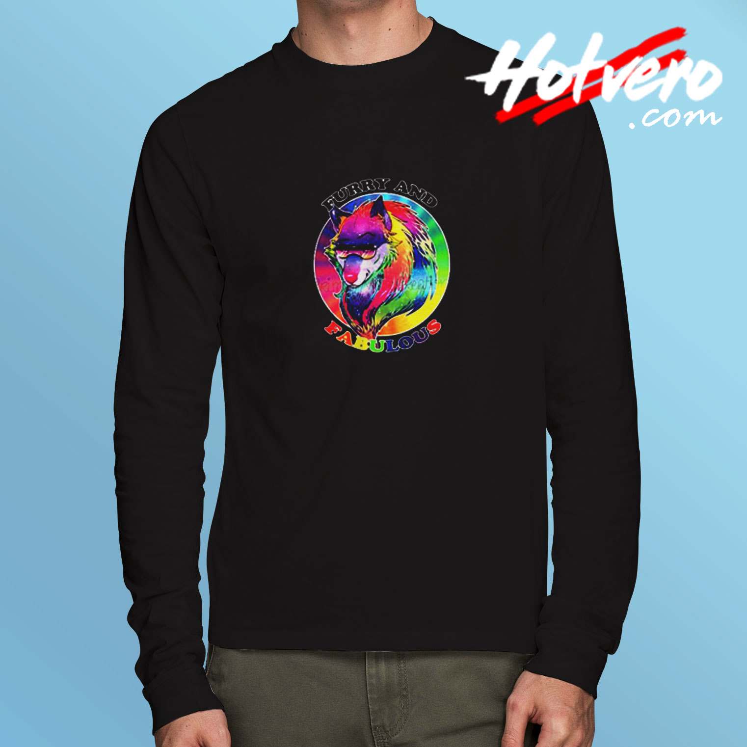 Furry And Fabulous Wolf Long Sleeve Tshirt