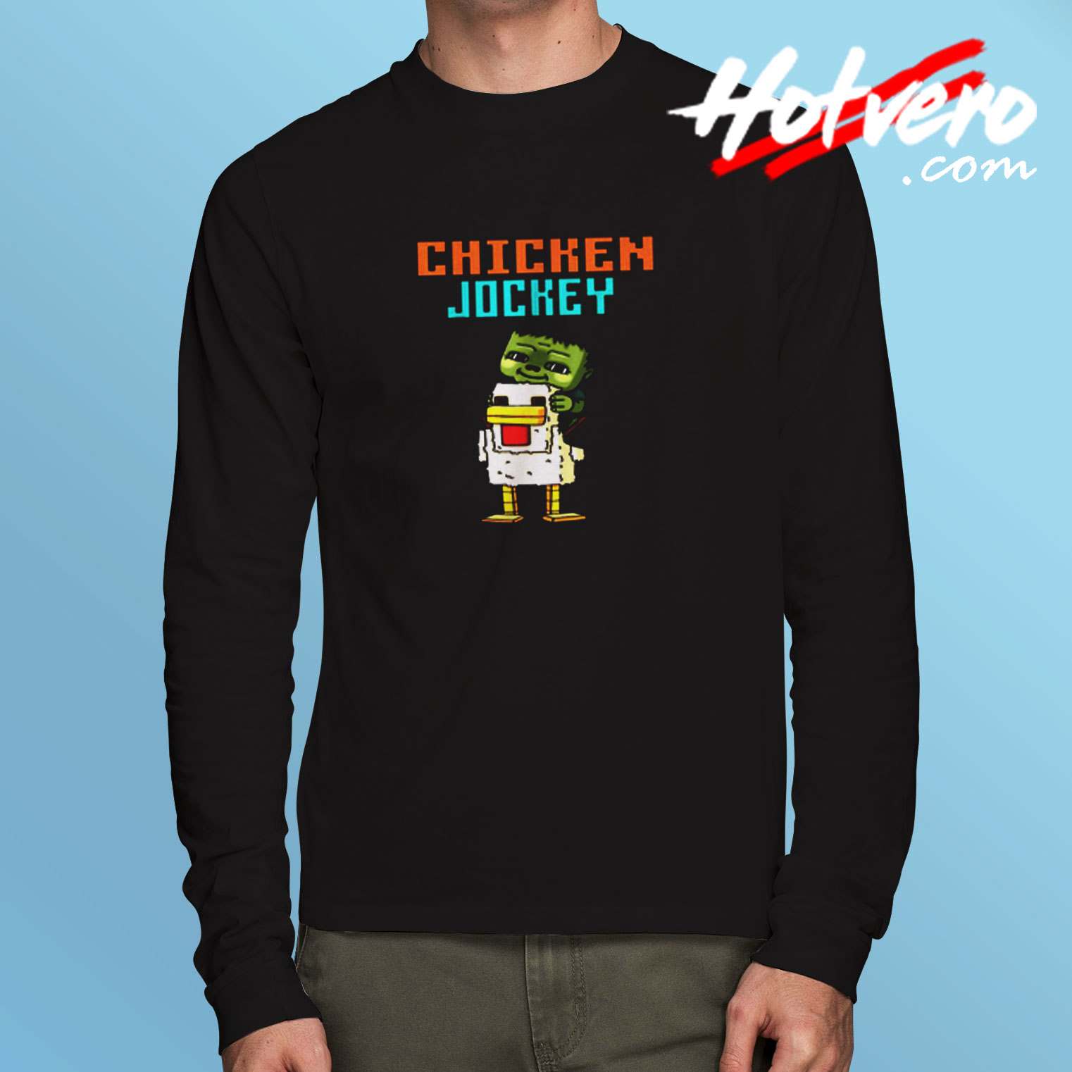 Gamer Graphic Design Funny Chicken Long Sleeve Tshirt