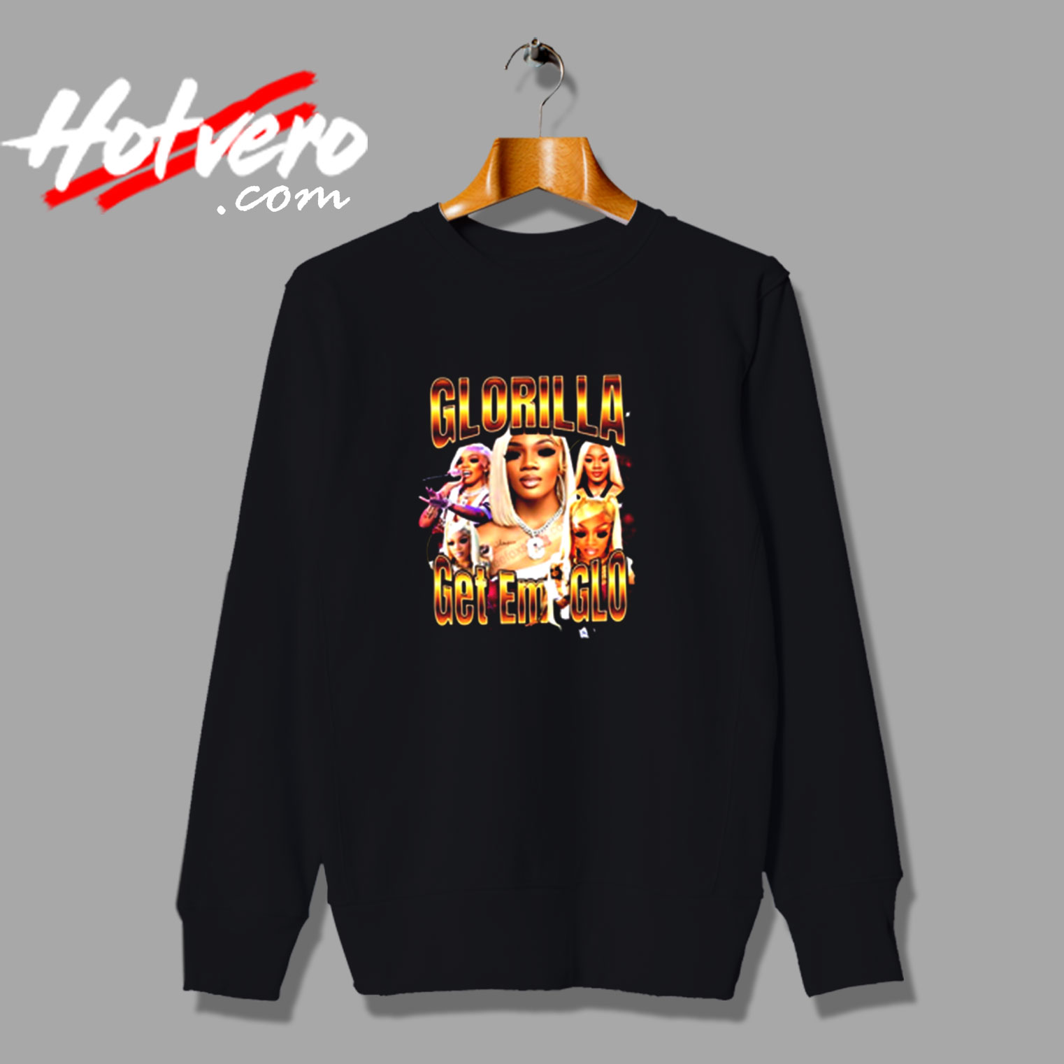 Glorilla Get Em Glo Vintage Sweatshirt Design