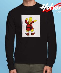 Homer Simpson Drawing Dance Long Sleeve Tshirt