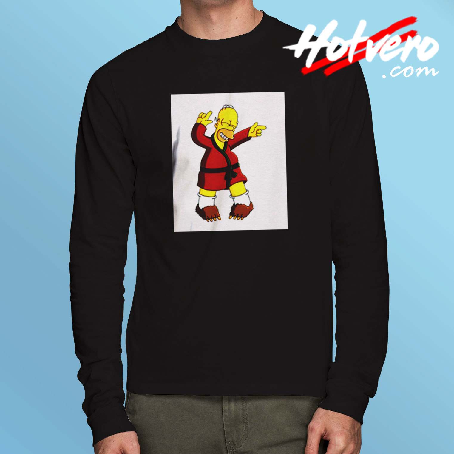 Homer Simpson Drawing Dance Long Sleeve Tshirt