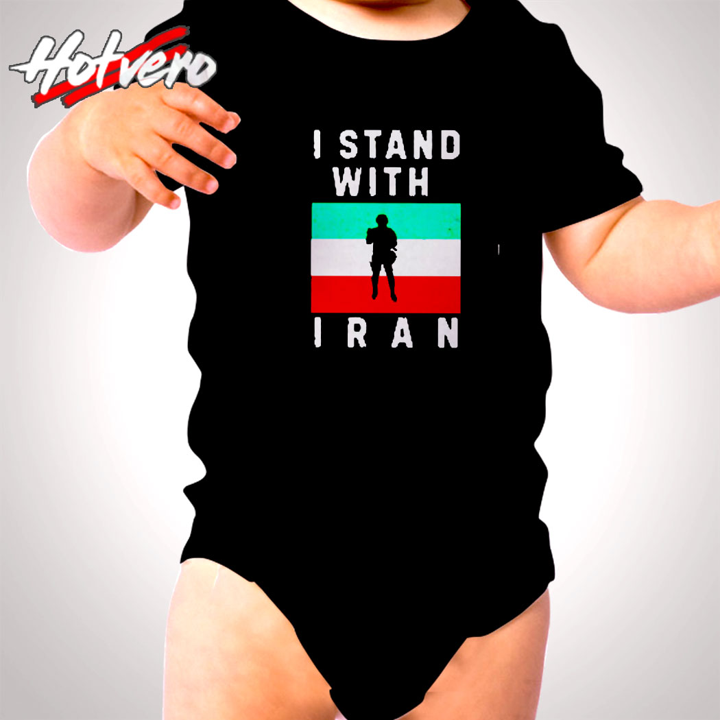 I Stand With Iran Flag Cute Baby Clothes