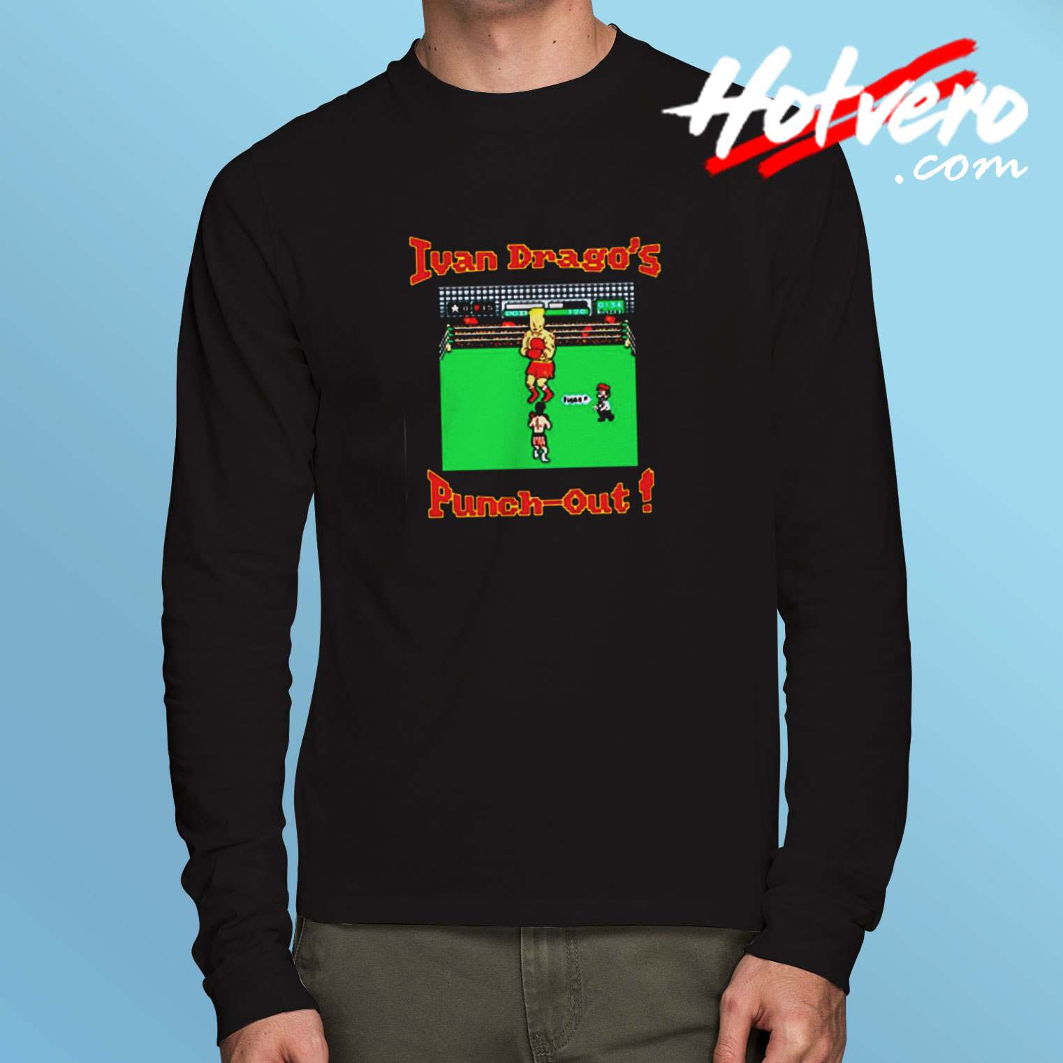 Ivan Drago Punch Out Parody Long Sleeve Tshirt