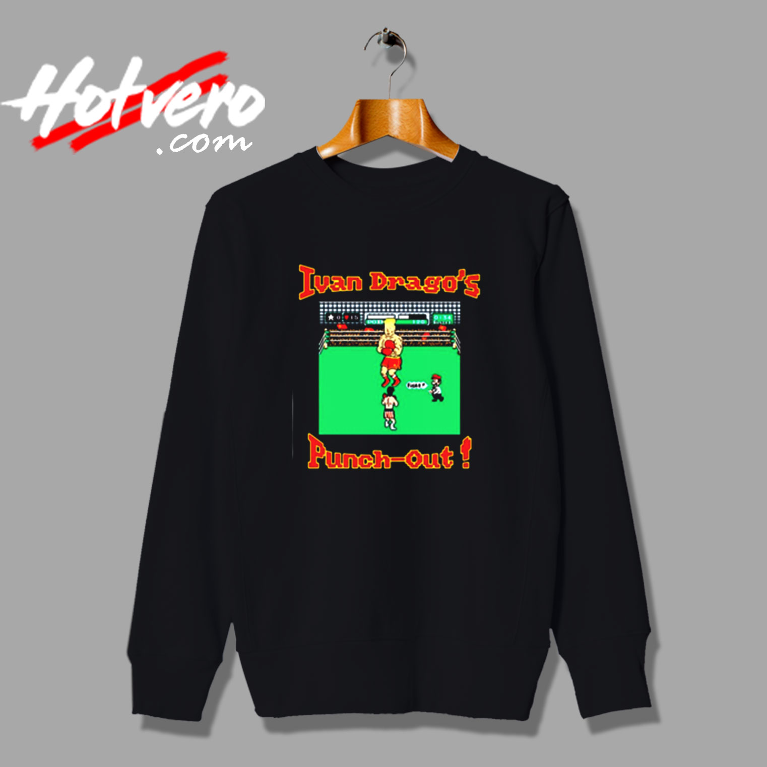 Ivan Drago Punch Out Parody Vintage Sweatshirt Design