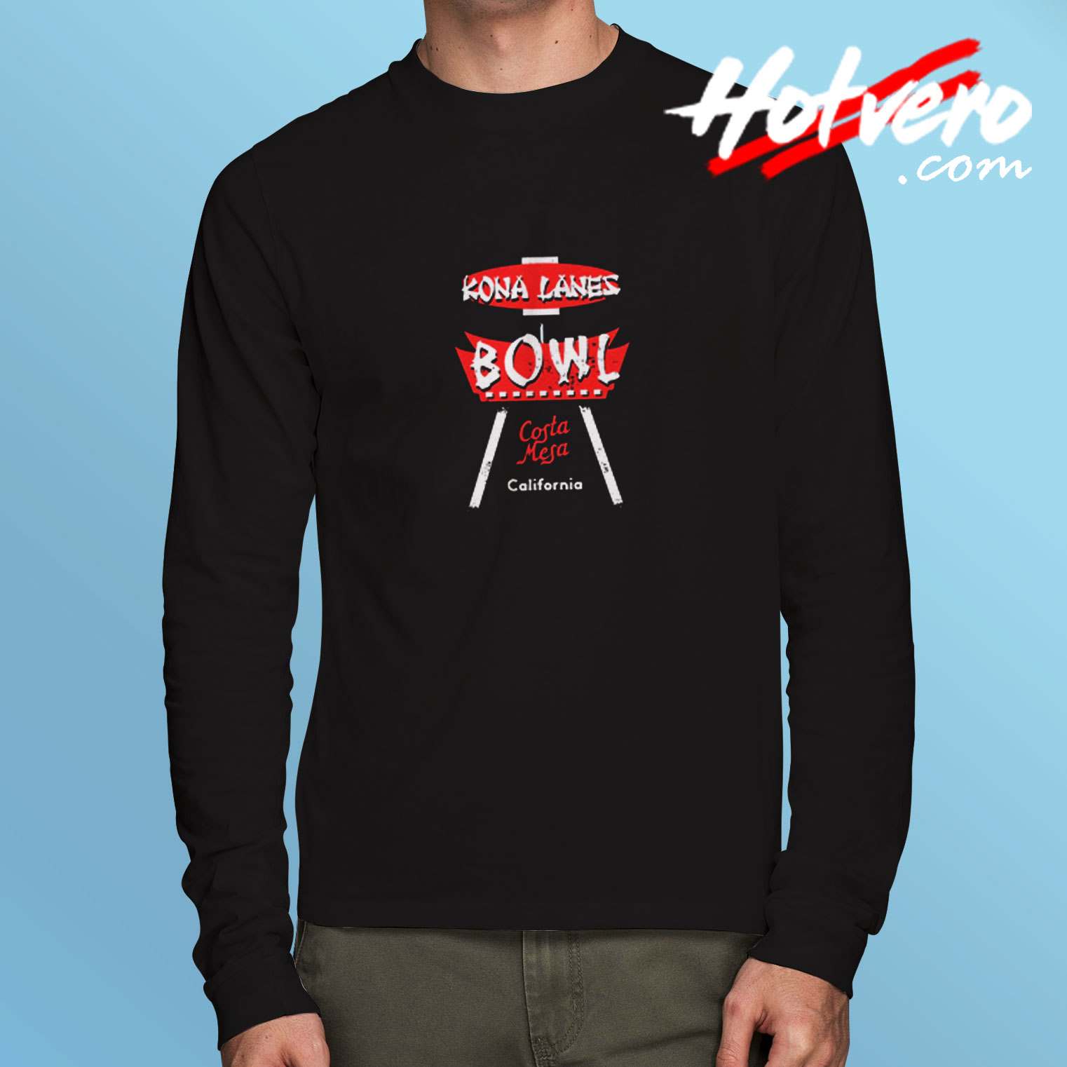 Kona Lanes Costa Mesa Ca Bowling Alley Long Sleeve Tshirt