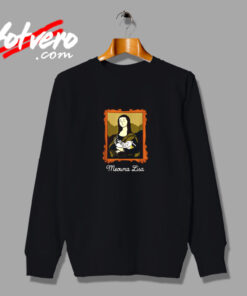 La Gioconda Mona Lisa Parody Meowna Lisa Vintage Sweatshirt Design