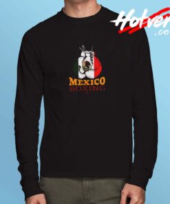 Mexico Flag Boxing Gloves Mexican Pride Long Sleeve Tshirt