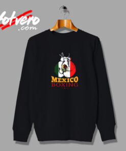 Mexico Flag Boxing Gloves Mexican Pride Vintage Sweatshirt Design