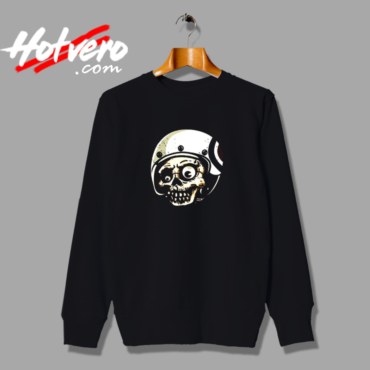 Mod Scooter Skull Motorcycle Biker Vintage Sweatshirt Design