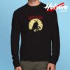 Mothman With Moon Background Long Sleeve Tshirt