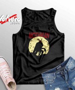 Mothman With Moon Background Sleeveless Shirt