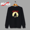 Mothman With Moon Background Vintage Sweatshirt Design