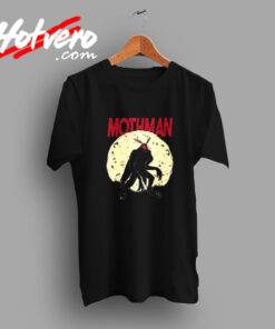 Mothman With Moon Background Vintage T shirt