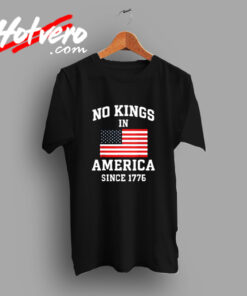 No Kings In America Patriotic Usa Flag Vintage T shirt