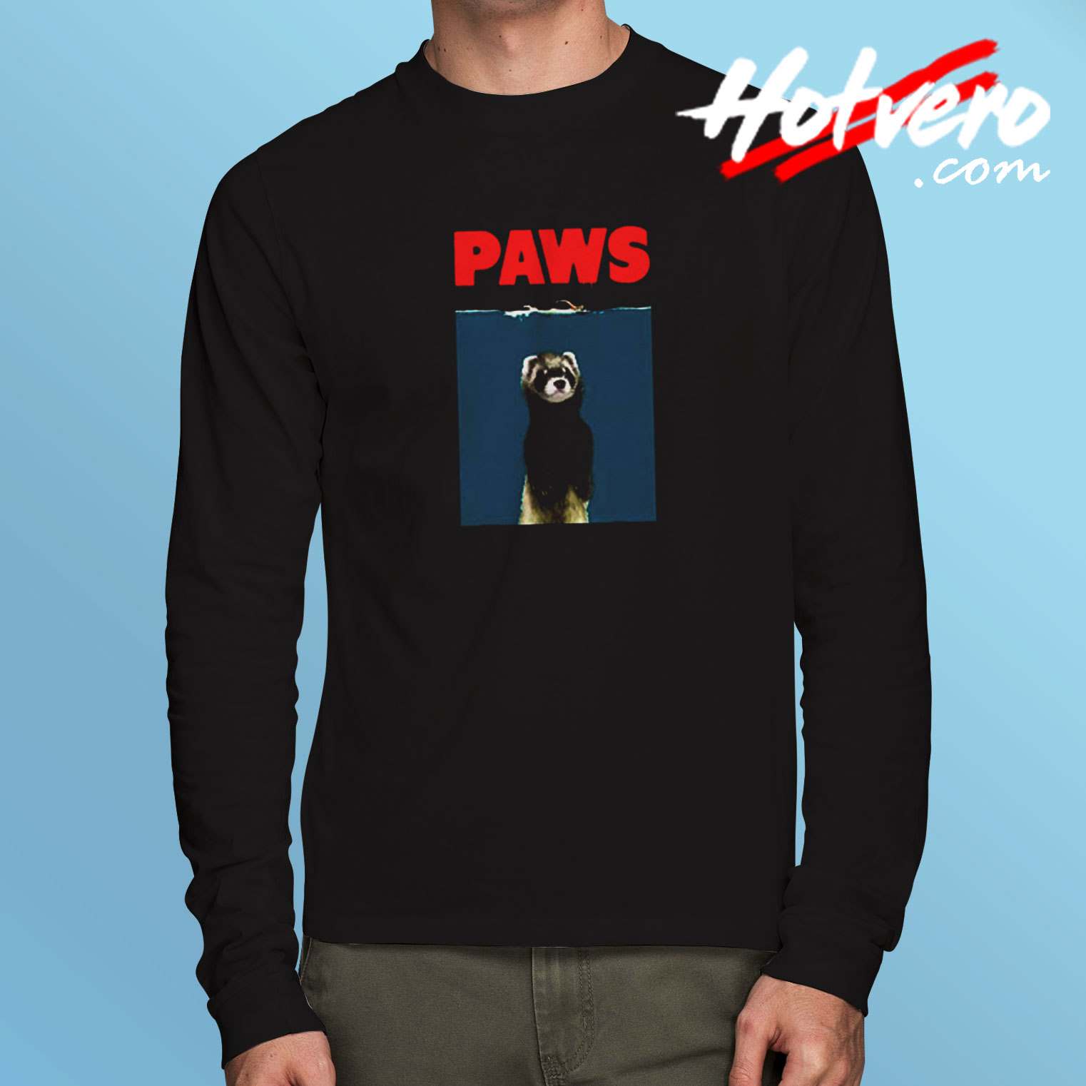 Paws Ferret Funny Long Sleeve Tshirt