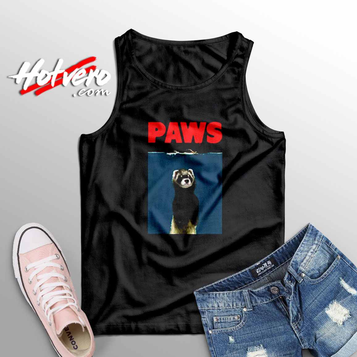 Paws Ferret Funny Sleeveless Shirt