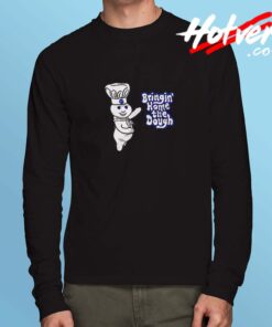 Pillsbury Doughboy Bringing Home The Dough Costume Long Sleeve Tshirt