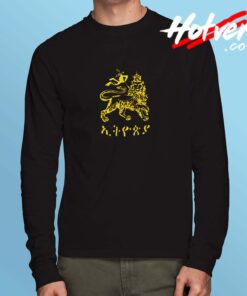 Rastafari Lion Of Judah Long Sleeve Tshirt