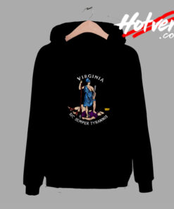 Retro Seal Of Virginia Sic Semper Tyrannis Comfort Hoodie