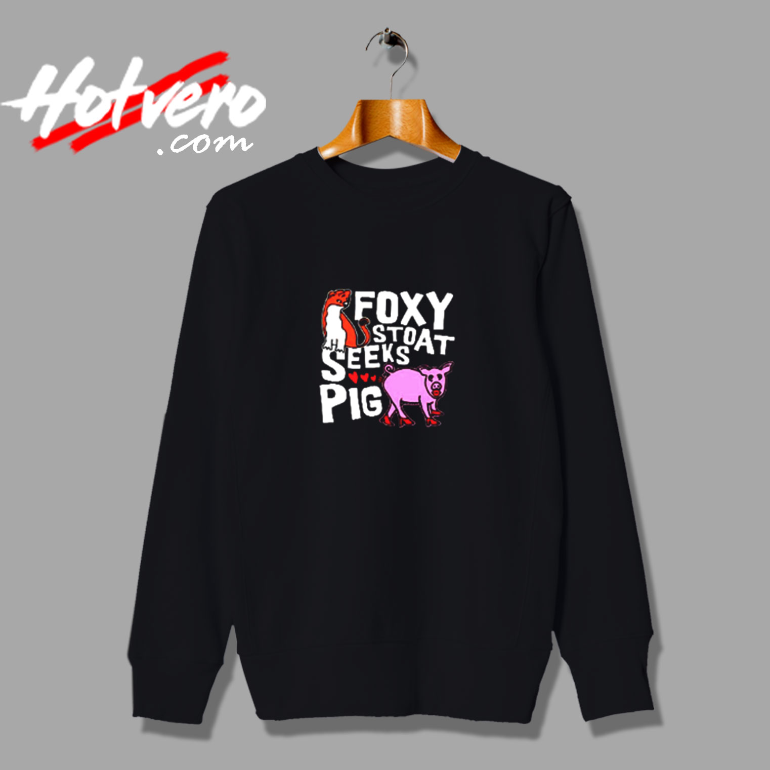 Rik Mayall Bottom Foxy Stoat Seeks Pig Vintage Sweatshirt Design