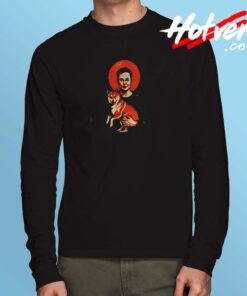 Saint Of Dogecoin Elon Musk Holding Doge Long Sleeve Tshirt