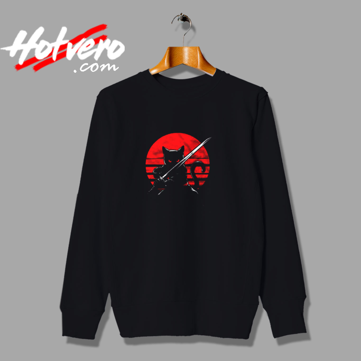 Samurai Cat Warrior Japanese Cat Ninja Cat Anime Vintage Sweatshirt Design