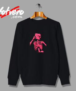 Skeleton Selfie Vintage Sweatshirt Design