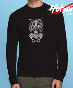 Skull Rib Cage Body Long Sleeve Tshirt