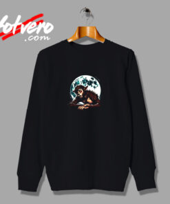 Sleepy Werewolf Vintage Sweatshirt Design