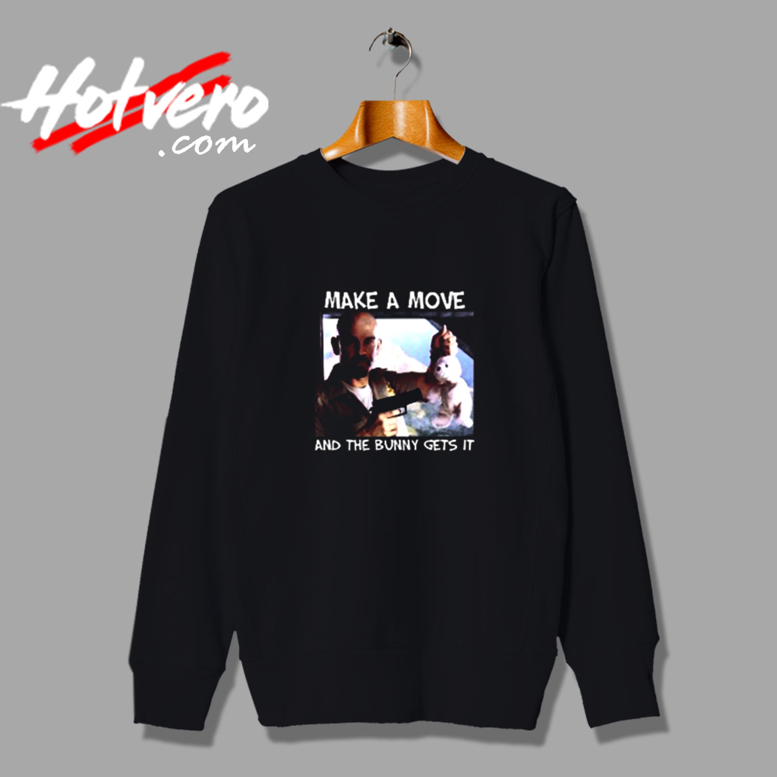 The Bunny Gets It Con Air Quote Vintage Sweatshirt Design