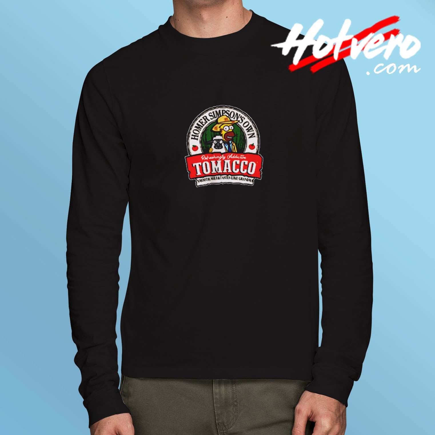 The Simpson Homer Simpson Tomacco Logo Long Sleeve Tshirt