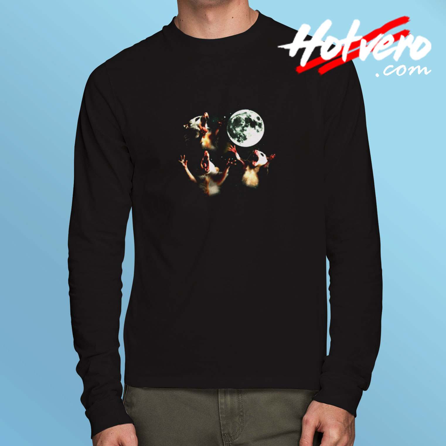Three Possum Moon Long Sleeve Tshirt