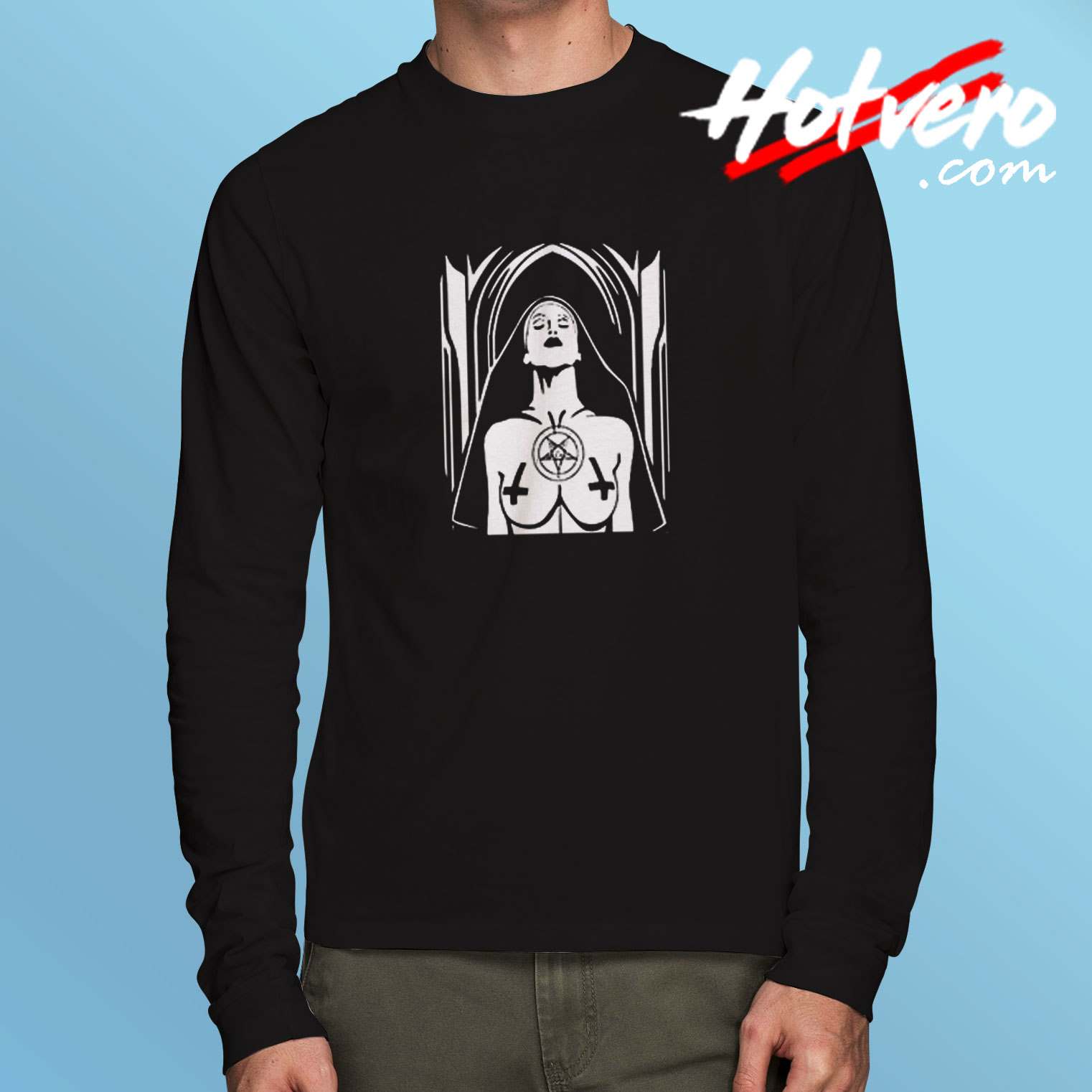 Trend Gear Satanic Nun Unholy Nun Long Sleeve Tshirt