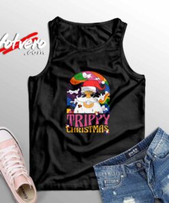 Trippy Christmas Lsd Santa Magic Mushrooms Xmas Sleeveless Shirt