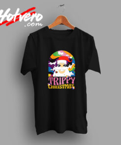 Trippy Christmas Lsd Santa Magic Mushrooms Xmas Vintage T shirt